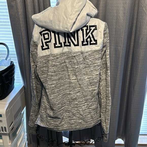 PINK Victoria’s Secret Track Jacket Hoodie Pullover Quarter Zip​​ - Picture 8 of 10
